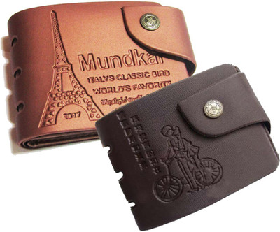 

Peacock Mundkar Men Tan, Black Fabric Wallet(5 Card Slots), Black;tan