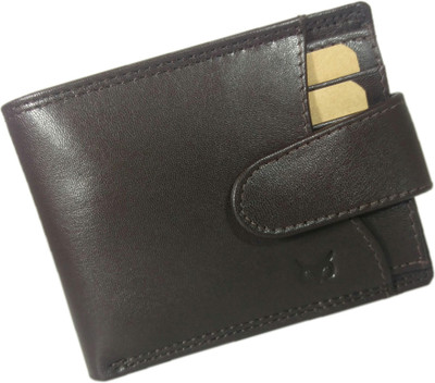 

WISE OWL Men Brown Genuine Leather Wallet(7 Card Slots), Coffee brown