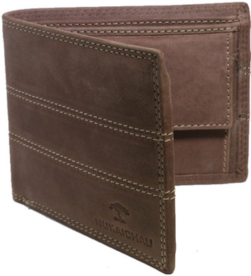 

NUKAICHAU Men Brown Genuine Leather Wallet(9 Card Slots)
