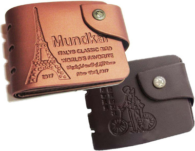 

Peacock Mundkar Men Tan, Black Fabric Wallet(5 Card Slots), Black;tan