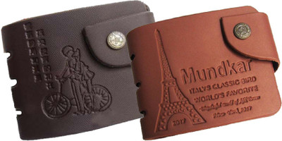 Peacock Mundkar Men Tan, Black Fabric Wallet(5 Card Slots), Black;tan