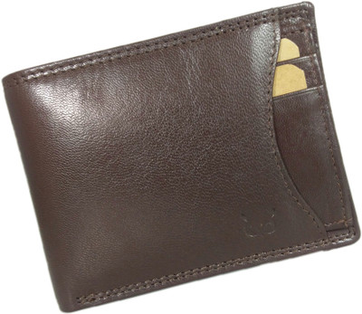 

WISE OWL Men Brown Genuine Leather Wallet(7 Card Slots)