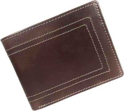 

WISE OWL Men Brown Genuine Leather Wallet(7 Card Slots)