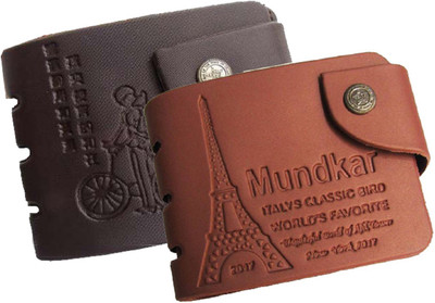 

Peacock Mundkar Men Tan, Black Fabric Wallet(5 Card Slots), Black;tan