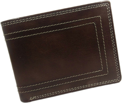 

WISE OWL Men Brown Genuine Leather Wallet(7 Card Slots)