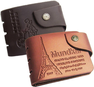 

Peacock Mundkar Men Tan, Black Fabric Wallet(5 Card Slots), Black;tan