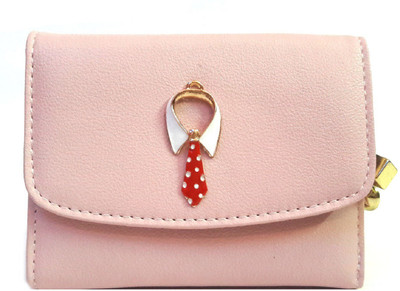 

CrazyHut Girls Pink Artificial Leather Wallet(7 Card Slots)