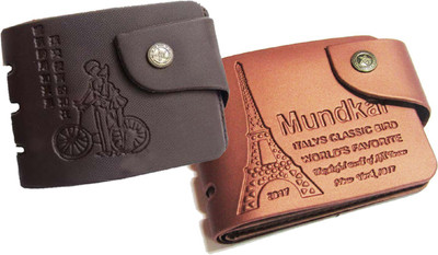 

Peacock Mundkar Men Tan, Black Fabric Wallet(5 Card Slots), Black;tan