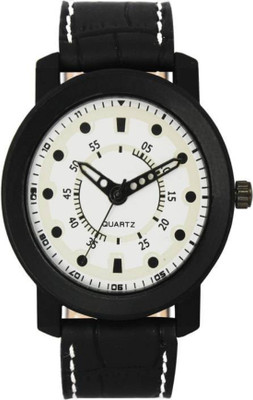 

Style Keepers SKVOLGA0016 White Analogue Dial And Black Leather Belt Watch - For Boys
