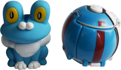 

Kiditos Pokemon Throw 'N' POP Poke Ball & Figure (Froakie)(Blue)