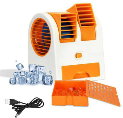 

BUY SURETY Mini USB Adjustable Angles Dual Air Outlet Fan Electric Air Fan Cooling Desktop Portable Bladeless Blower Mini Cooler Fan with USB Socket Room Desert/plastic mini fan /usb fan/mini cooler Room Tower Fan(Multicolor, Pack of 1), Orange