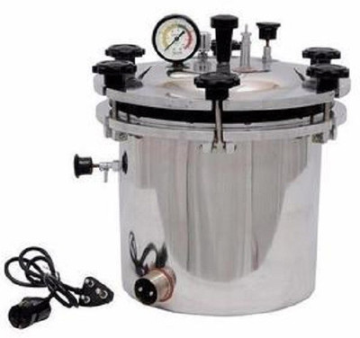

mLabs Portable Autoclave Six Wing Nut Aluminium Material-Aluminium Only Size 12x15 Capacity .-25 Ltr. mLabs-1 Dental Manual Autoclave