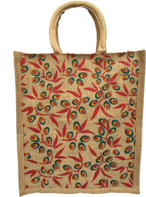 Regiis Jute lunch bag for women and men Lunch Bag(Brown, 6 L)