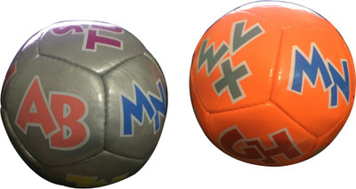 

Rebel Sports RBSFB09 Football - Size: 2(Pack of 2, Grey, Orange), Multi o9