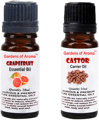 

Gardens Of Aroma Grapefruit Essential Oil And Castor Carrier Oil(20 ml)
