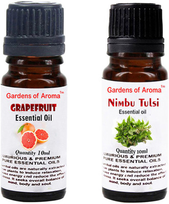 

Gardens Of Aroma Grapefruit Essential Oil And Nimbutulsi Essential Oil(20 ml)