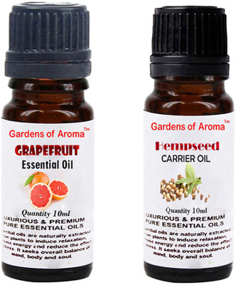 

Gardens Of Aroma Grapefruit Essential Oil And Hepmseed Carrier Oil(20 ml)
