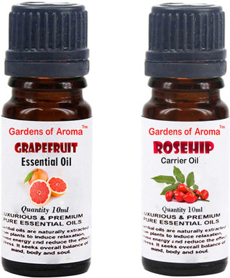 

Gardens Of Aroma Grapefruit Essential Oil And Rosehip Carrier Oil(20 ml)