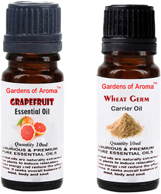 

Gardens Of Aroma Grapefruit Essential Oil And Wheatgerm Carrier Oil(20 ml)