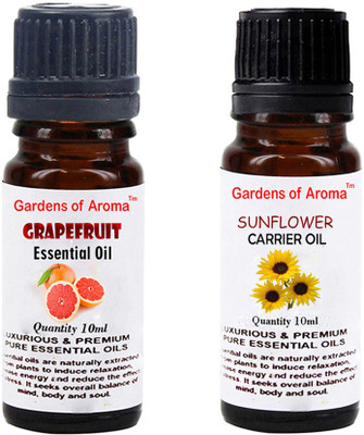 

Gardens Of Aroma Grapefruit Essential Oil And Sunflower Carrier Oil(20 ml)