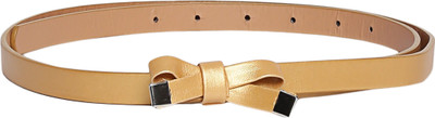 

Alvaro Castagnino Women Casual Gold Artificial Leather Belt, Golden