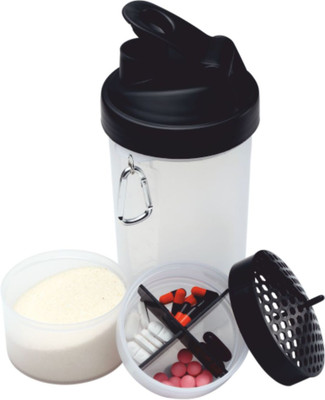 

Signoraware shaker 3 in 1 black 700 ml Shaker(Pack of 1, Black), White