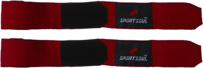

SportSoul 108 Inches Stretchable (1 Pair) Maroon Maroon Boxing Hand Wrap(Maroon, 108 inch), Multi color