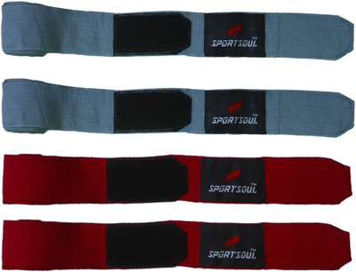 

SportSoul 108 Inches Stretchable (Pack of 2 Pairs) Grey & Maroon Grey, Maroon Boxing Hand Wrap(Grey, Maroon, 108 inch), Multi color