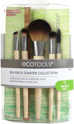 

Eco Tools 5 Piece Starter Set, Includes: Powder/Blush, Concealer, Full Shadow, Spoolie and Angled Liner Brushes,(Pack of 5)