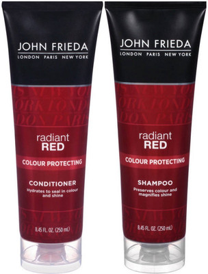 John Frieda Radiant Red Colour Protecting, DUO set Shampoo + Conditioner, 8.45 Ounce, 1 each(Set of 2)