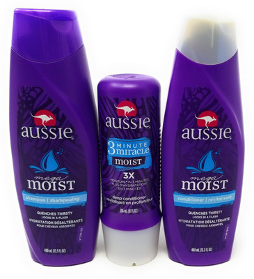 

Aussie Moist Shampoo and Conditioner, 13.5 Ounce Each, Plus 3 Minute Miracle Moist, 8 Ounce(Set of 3)
