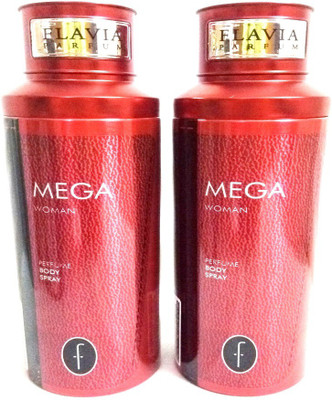 

Flavia MEGA Perfume Body Spray - For Women(400 ml, Pack of 2)