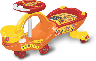

Kids Fest Car Non Battery Operated Ride On(Yellow), Yellow & orange