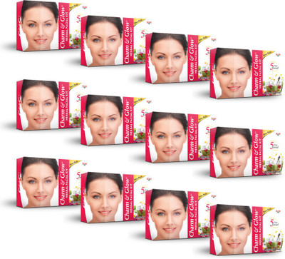 

Charm & Glow Herbal Facial Kit with 5 Steps Facial - Pack of 12Pcs 400 g(Set of 12)