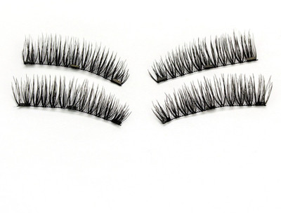 

SBE 3D Magnetic Eyelashes, 3D LashesMagnetic False Eyelashes, 4 Pieces 3D Reusable Fake Eyelashes Handmade False Eyelashes Without Glue Eyelash for Round Eyes & Deep Set Eyes, No Glue Required(Pack of 4)