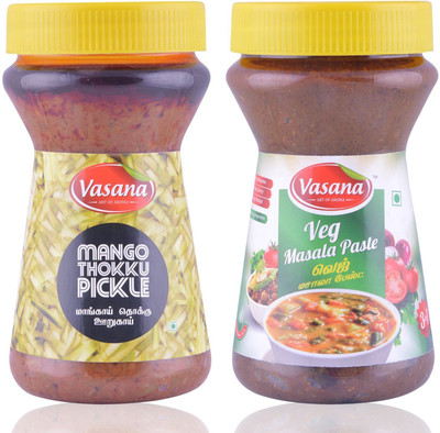 

Vasana Mango Thokku Pickle and Veg Masala Paste Combo Combo(300-300)