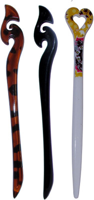 

DIVA Combo of Multi Color Juda Sticks Bun Stick(Multicolor)