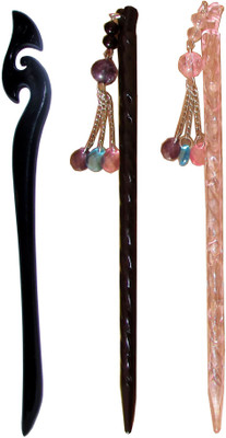 

MAUSAI Combo of Multi Color Juda Sticks Bun Stick(Multicolor)