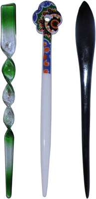 

GIMU Combo of Multi Color Juda Sticks Bun Stick(Multicolor)