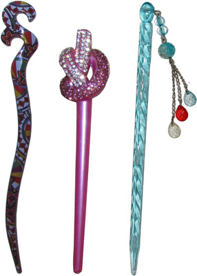 

SHIKAA Combo of Multi Color Juda Sticks Bun Stick(Multicolor)