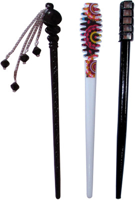 

PAHACHANYII Combo of Multi Color Juda Sticks Bun Stick(Multicolor)