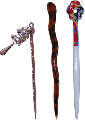 

GRIPP Combo of Multi Color Juda Sticks Bun Stick(Multicolor)