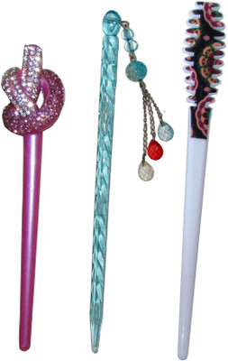 

Hash Combo of Multi Color Juda Sticks Bun Stick(Multicolor)