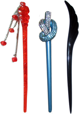 

GUJRATI Combo of Multi Color Juda Sticks Bun Stick(Multicolor)