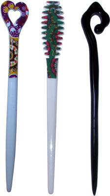

SHUKOO Combo of Multi Color Juda Sticks Bun Stick(Multicolor)