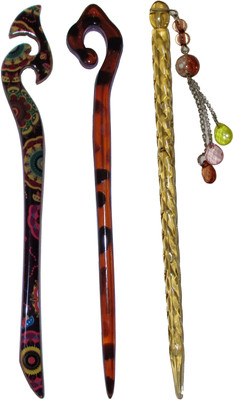 

RUUP Combo of Multi Color Juda Sticks Bun Stick(Multicolor)