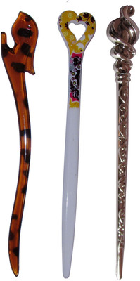 

SHOOK Combo of Multi Color Juda Sticks Bun Stick(Multicolor)