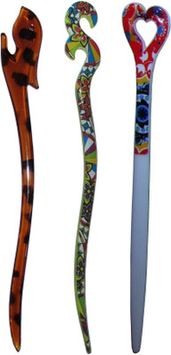 

SHINI Combo of Multi Color Juda Sticks Bun Stick(Multicolor)