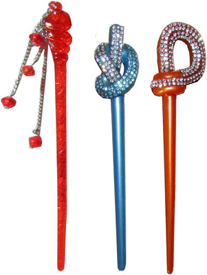 

PARROT Combo of Multi Color Juda Sticks Bun Stick(Multicolor)