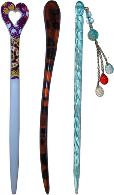 

DIVA Combo of Multi Color Juda Sticks Bun Stick(Multicolor)